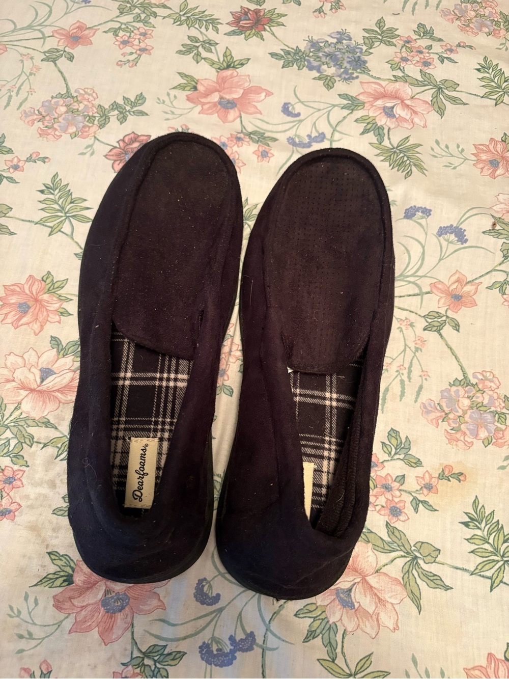 dearfoams Black Men’s Slip-On Loafers